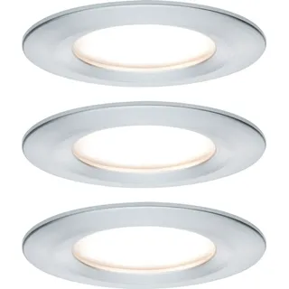 Paulmann Nova Bad-Einbauleuchte 3er Set rund Aluminium