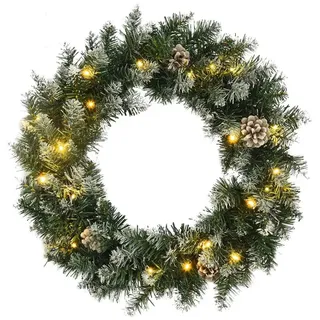 vidaXL Weihnachtskranz 60 cm Grün