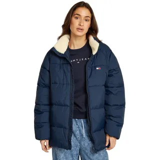 Tommy Jeans Herren Pufferjacke Warm, Blau (Dark Night Navy), S