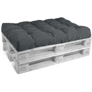 Beautissu Palettenkissen 120 x 80 x 15 cm grau 1 St.