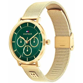 Tommy Hilfiger Tea 36mm Damenuhr - Gold / Emerald Green - One Size
