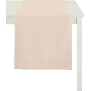 Tischläufer APELT "Arizona, Uni-Basic" Gr. 1, rosa (rosé), B:44cm L:140cm, Leinen, Polyester, Tischdecken, Tischläufer, Leinenoptik