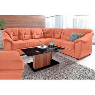 sit&more Ecksofa "Savona L-Form, B: 262 cm", optional Bettfunktion, Federkern, terrakotta