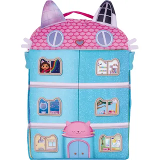 Schmidt Spiele 42804 Gabby's Dollhouse, Puppenhaus mit 3 Figuren und Lift, 41 cm