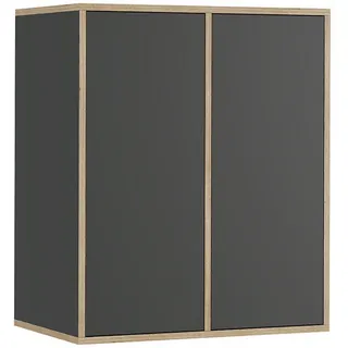 Vicco Wandschrank Tetrix Anthrazit 63 x 75 cm mit 2 Türen , Holzwerkstoff , Rechteckig , 63x75x40 cm , Wohnzimmer, Wohnzimmertische, Konsolentische