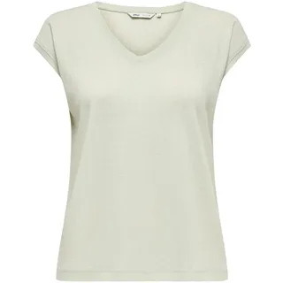Only Onlsilvery S/S V Neck Lurex Top JRS Noos