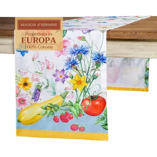 Maison d'Hermine Tischläufer, 100 % Baumwolle, einlagig, 150 cm lang, für Zuhause, Küche, Esszimmer, Party, Hochzeit, Brautparty, Muttertagsgeschenke (50 cm x 150 cm)