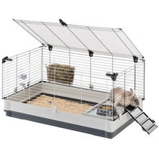 Ferplast - Meerschweinchen Käfig - Hasenkäfig - Kaninchenkäfig - Häuschen und Zubehör Inklusive - Viel Platz für Kaninchen - Öffnenden & Modular 100 x 60 x h 50 cm - Krolik, 100