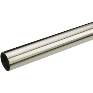Gardinenstange LIEDECO "Gardinenrohr, Stilrohr, Gardinenstange 20 mm "France" Gr. 2, silber (edelstahlfarben), L:160cm Ø:20mm, Metall, Gardinenstangen, Gardinenstange