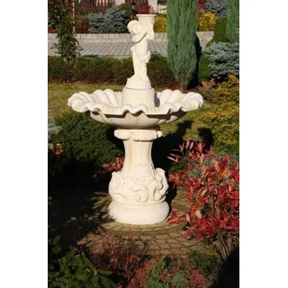 Zierbrunnen Springbrunnen Skulptur Brunnen Dekoration Garten Fontaine Napoli ! - Weiß