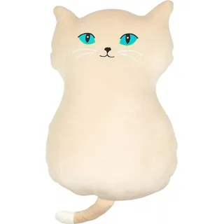 Kissen MikroElasthan Katze beige 50x30 cm