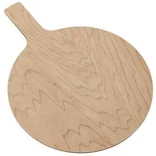 American Metalcraft MBM115 Servierbrett mit Griff, Holz, rund, 39,1 cm Grifflänge, 29,2 cm Durchmesser, 6,4 cm Höhe