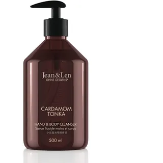 Jean&Len Jean & Len Hand & Body Cleanser Cardamom & Tonka, für ein duftendes Reinigungserlebnis, Körper- & Handseife in einer hochwertigen Flasche, exotisch-würziger Duft, vegan, 500 ml