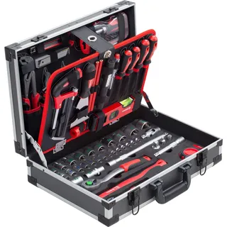 Meister Craft Werkzeugkoffer 131-tlg. Aluminium grau