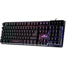 ELYTE KY-100 – halbmechanische Gaming-Tastatur Rainbow – Schwarz
