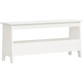 Flurbank Weiß 100 x 28 x 45 cm Massivholz Kiefer - Weiß