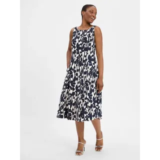Vera Mont Cocktailkleid mit Print Blau/Weiß 42