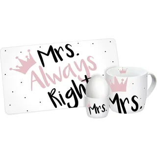 infinite by GEDA LABELS (INFKH) Frühstücksset Mrs. Always Right 3-tlg.