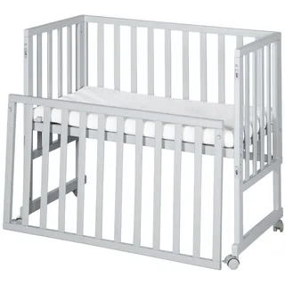 roba Beistellbett, Taupe, Hellgrau, Holzwerkstoff, 45x90 cm, Babymöbel, Babybetten, Beistellbetten