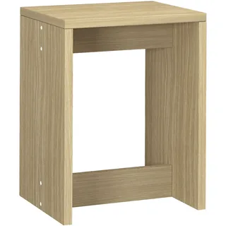 Barhocker KOCHSTATION "Luna, Barstuhl, Stitzhocker, Made in Italy", eiche chopinfarben, B:45cm H:60cm T:37cm, Hocker, Barhocker, Küchenhocker im 2er-Set