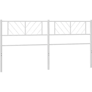 vidaXL Ersatz-Kopfteil Metall Weiß 180 cm - Weiß