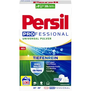 Persil Universal Pulver Tiefenrein Waschmittel (130 Waschladungen), Vollwaschmittel für reine Wäsche und hygienische Frische für die Maschine, effektiv von 20 °C bis 95 °C