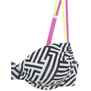 Buffalo Bügel-Bikini-Top Damen schwarz-weiß Gr.38 Cup E