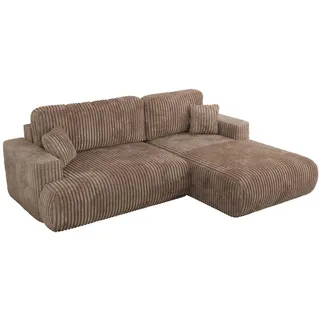 MKS Meble MKS Ecksofa Braun, Textil, 3-Sitzer, L-Form,L-Form, 271x195 cm, & Couches, Wohnlandschaften, Ecksofas