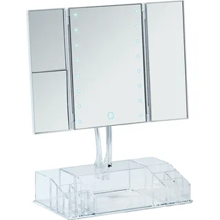 Wenko Fanano 24095100 Standspiegel LED mit Organizer