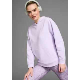 Hoodie FAYN SPORTS, Damen, Gr. 48/50, lila (flieder), Sweatware, Obermaterial: 57% Baumwolle, 38% Polyester, 5% Elasthan. Kapuzenfutter: 100% Polyester, unifarben, lässig geschnitten, angesetztes Bündchen, Sweatshirts Hoodie, aus extraweicher Qualität
