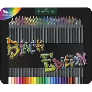 Faber-Castell Black Edition Buntstifte farbsortiert, 100 St.