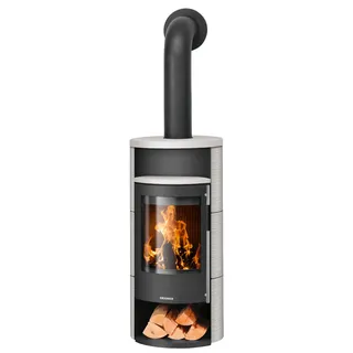 Oranier | Kaminofen | Polar Neo 4 | 5 kW | Schwarz, Keramik Seidenweiß