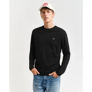 GANT Shield Langarm-T-Shirt Schwarz - S