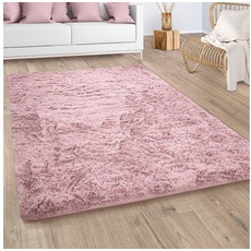 Bild Hochflor-Teppich »Silky 591«, rund, Uni Farben, besonders weich und kuschelig, rosa