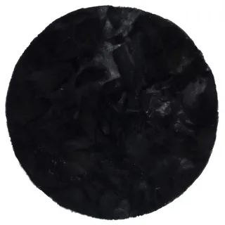 Pergamon Fellteppich Luxus Super Soft Plush Rund , Schwarz , Textil , Rund , 80x80 cm , Teppiche und Böden, Teppiche, Schaffelle & Kuhfelle