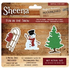 Sheena Douglass Spottdrossel Hill Metall sterben – Fun in The Snow, Silber