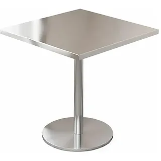 Gastronomiemöbel Bar Cafe Edelstahl Gastronomietisch Kleiner Rundtisch Esstisch Bistrotisch 80x80x75cm【BXG-HF80】