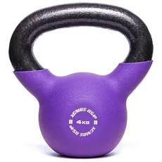 Xenios USA, Fitness Kettlebell-4 kg, Unisex, Erwachsene, Schwarz