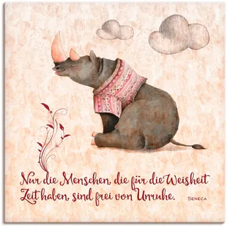 Artland Wandbild »Lebensweisheit Zeit« Tiere 1 Stk. tlg. als Leinwandbild, Poster, Wandaufkleber in verschied. Größen, beige