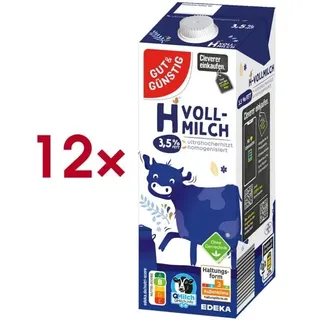 Gut&Günstig H-Vollmilch Milch 3,5 % 12x 1,0 l