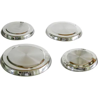 Edelstahl Herd Abdeckplatten 4-tlg - Silber