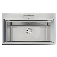 Foster FL 87.1 V. ft Rectangular Stainless Steel Flush-mount Sink – Kitchen Sinks (Flush-mount Kitchen Sink, Rectangular, Stainless Steel, Brushed Steel, Rectangular, 720 x 320 mm)