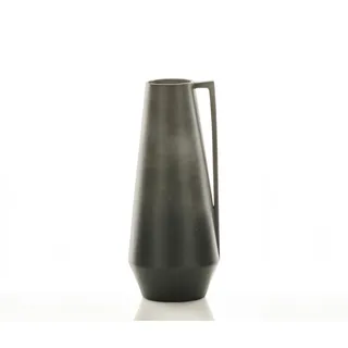 Wink Design, Vase Ella-B - Vase aus Keramik - Steinoptik - Farbe Anthrazit - 16x16x36 cm