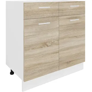 VCM Unterschrank 80 x 46 x 82 cm Weiß