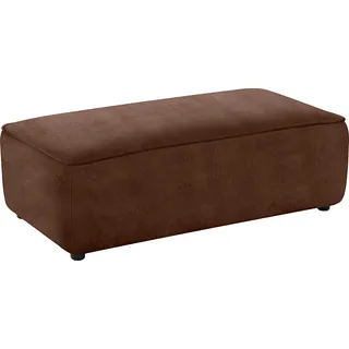 W.Schillig Hocker around-the-block Leder 120 x 39 x 60 cm Braun