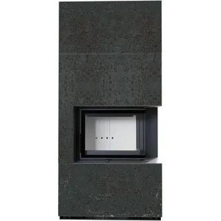 Kaminbausatz KRATKI FLOKI BOX rechts 8 kW Ø 160 Quarzsinter OXIDE NERO