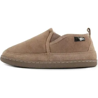 Hollert Lammfell Hausschuhe Vincent warme bequeme Fellschuhe Gummisohle Beige