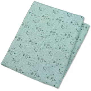 Sterntaler Musselin-Schmusedecke, Bär Ben, Alter: Für Babys ab der Geburt, 120 x 120 cm, Hellgrün