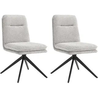 Esszimmerstuhl HOME AFFAIRE "Valencia", grau (grau, schwarz), H:92cm T:68cm, Metall, Stühle, Esszimmerstuhl, verschiedene Gestelle in Holz oder Metall