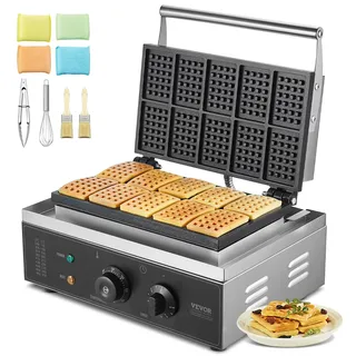 Vevor Waffeleisen 1550 W Silber
